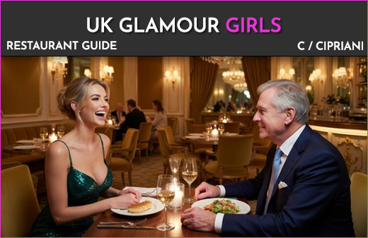 London Escort Dinner Date at C London, Mayfair - dinner with a hot, sexy girl